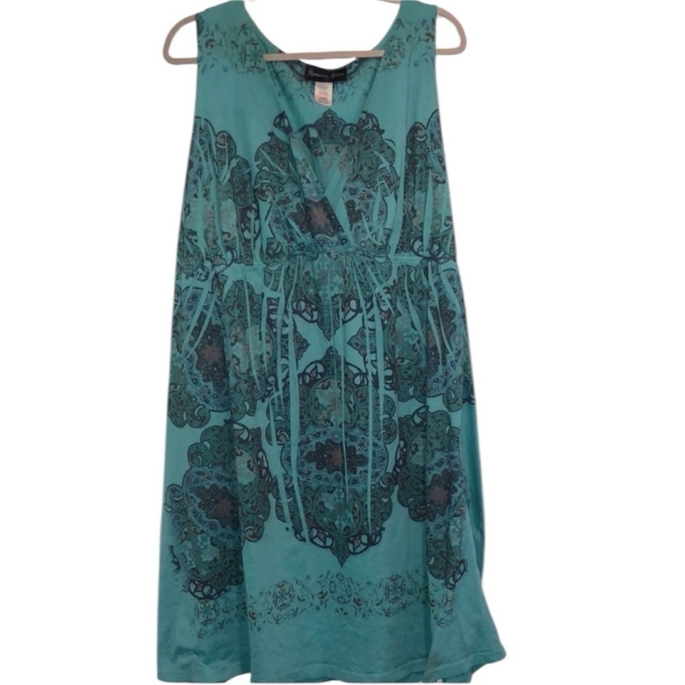 Turquoise sleeveless dress size 4X